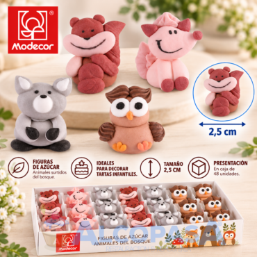 ANIMALITOS DE AZÚCAR DEL BOSQUE MODECOR(CAJA 48Ud)