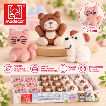 ANIMALITOS SURTIDOS DE AZÚCAR MODECOR (CAJA 48Uds)
