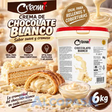 CREMA DE CHOCOLATE BLANCO CREAMI (CUBO 6Kg)
