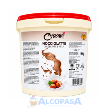 CREMA DE LECHE Y AVELLANAS 12% CREAMI (CUBO 6Kg)