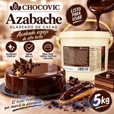 CREMA DE RECUBRIMIENTO AZABACHE CHOCOVIC (CUBO 5Kg)