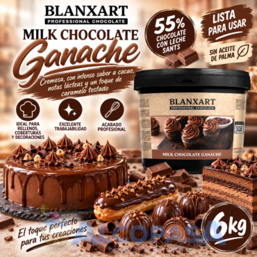 CREMA GANACHE MILK BLANXART (CUBO 6Kg)