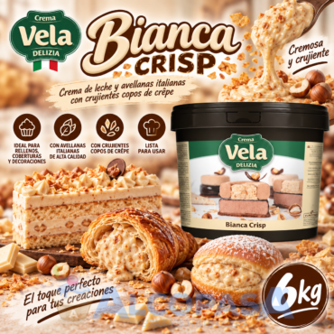 CREMA VELA BIANCA CRISP CHOCOLATE (CUBO 6Kg)