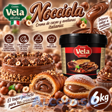 CREMA VELA NOCCIOLA CHOCOLATE (CUBO 6Kg)