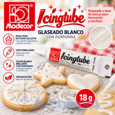 GLASEADO BLANCO EN TUBO MODECOR (BOTE 18g)