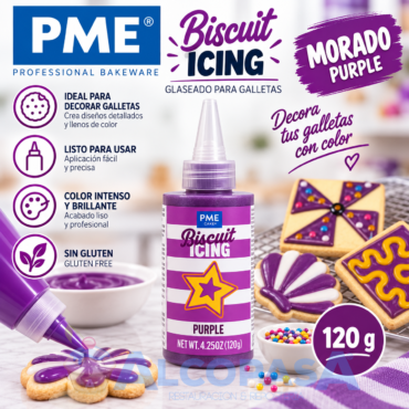 GLASEADO PARA GALLETAS PME MORADO (BOTE 120g)