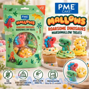 MARSHMALLOW DINOSAURIOS PME (BOLSA 12Uds)