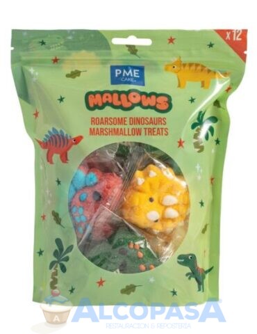 MARSHMALLOW DINOSAURIOS PME (BOLSA 12Uds)