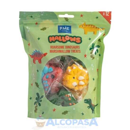 MARSHMALLOW DINOSAURIOS PME (BOLSA 12Uds)
