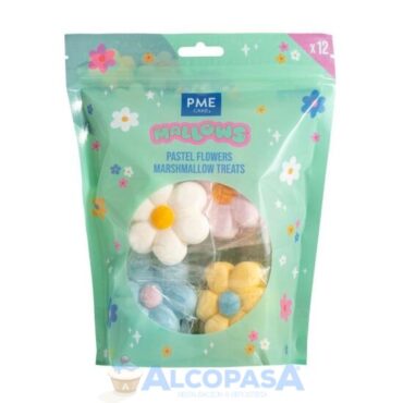 MARSHMALLOW FLORES PASTEL PME (BOLSA 12Uds)