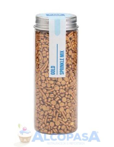 MEZCLA DE SPRINKLES PME DORADO (BOTE 76g)