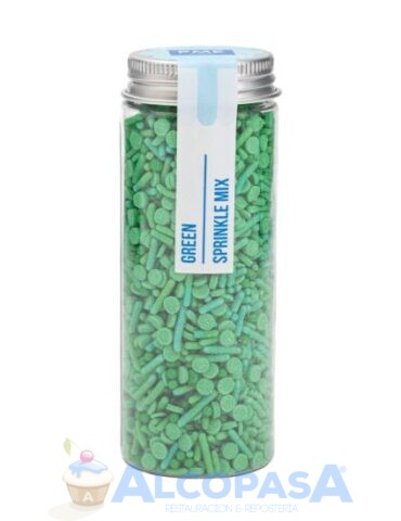MEZCLA DE SPRINKLES PME VERDE (BOTE 76g)