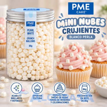 MINI NUBES MALLOWS PME BLANCO PERLA (BOTE 86g)