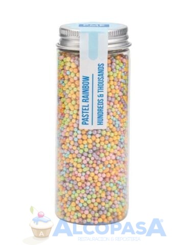 MINI PERLAS-SPRINKLES PME ARCOIRIS PASTEL(BOTE 86g)