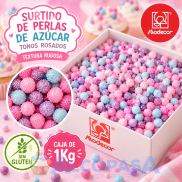 BOLAS - PERLAS SURTIDAS UNICORNIO MODECOR(CAJA 1Kg)