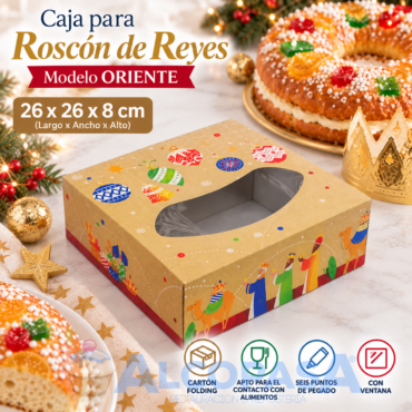 CAJA DE ROSCÓN "ORIENTE" AUTO 26x26x8cm (Ud)