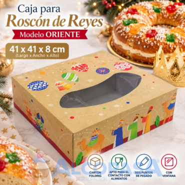 CAJA DE ROSCÓN "ORIENTE" AUTO 41x41x8cm (Ud)