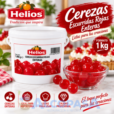 CEREZAS ESCURRIDAS ENTERAS "ROJAS" (CUBO 1Kg)