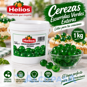 CEREZAS ESCURRIDAS ENTERAS ¨VERDES" (CUBO 1Kg)