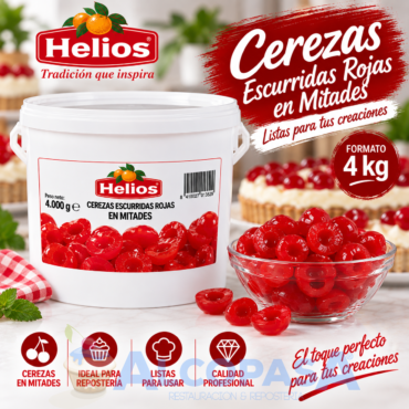CEREZAS ESCURRIDAS MITADES "ROJAS" (CUBO 4kg)