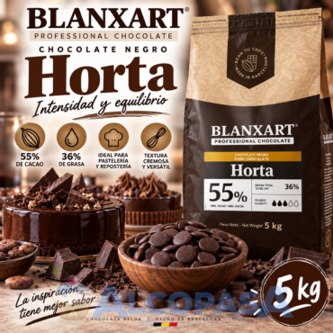 CHOCOLATE NEGRO BLANXART HORTA 55% (BOLSA 5Kg)