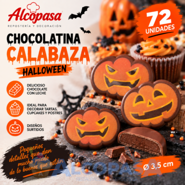 CHOCOLATINA CALABAZA CHOCO LECHE (CAJA 72Uds)