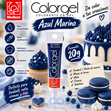 COLORANTE EN GEL AZUL MARINO (TUBO 20g)