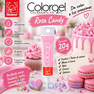 COLORANTE EN GEL ROSA CANDY (TUBO 20g)