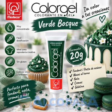 COLORANTE EN GEL VERDE BOSQUE (TUBO 20g)