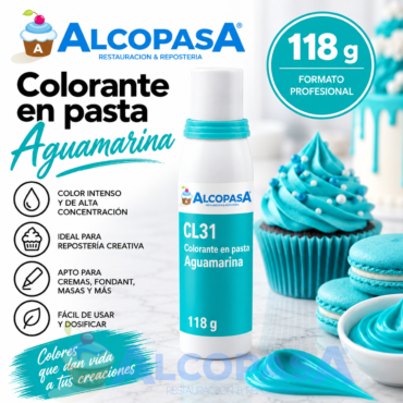 COLORANTE EN PASTA AGUAMARINA (BOTE 118g)