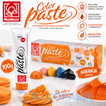 COLORANTE EN PASTA LIPOSOLUBLE NARANJA (BOTE 100g)