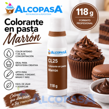 COLORANTE EN PASTA MARRÓN (BOTE 118g)