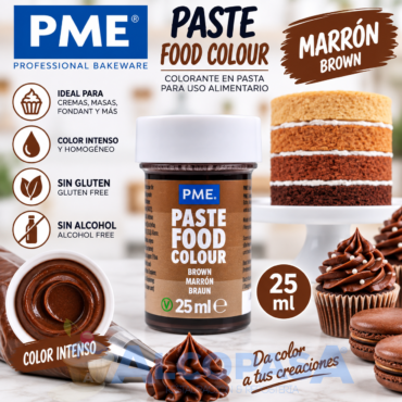 COLORANTE EN PASTA PME MARRÓN (BOTE 25ml)