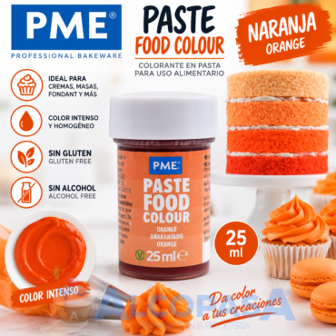 COLORANTE EN PASTA PME NARANJA (BOTE 25ml)