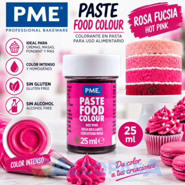 COLORANTE EN PASTA PME ROSA FUCSIA (BOTE 25ml)