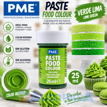 COLORANTE EN PASTA PME VERDE LIMA (BOTE 25ml)