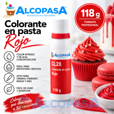 COLORANTE EN PASTA ROJO (BOTE 118g)
