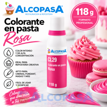 COLORANTE EN PASTA ROSA (BOTE 118g)