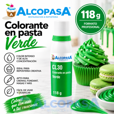 COLORANTE EN PASTA VERDE (BOTE 118g)