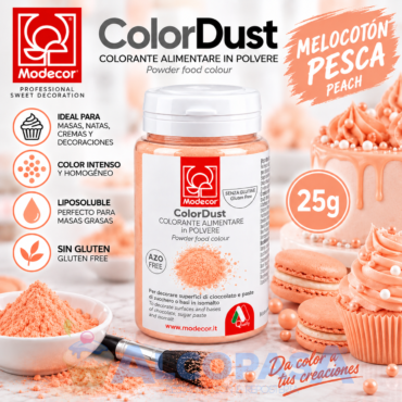 COLORANTE EN POLVO MELOCOTON MODECOR (BOTE 25g)