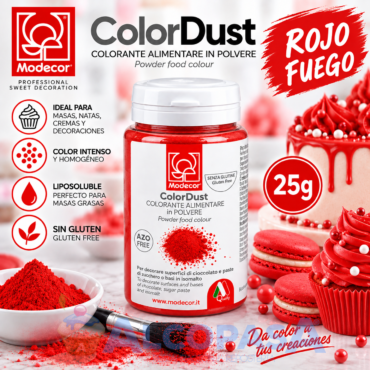COLORANTE EN POLVO ROJO MODECOR (BOTE 25g)