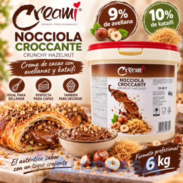CREMA DE AVELLANAS-KATAIFI CRUNCH CREAMI (CUBO 6Kg)