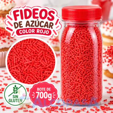 FIDEOS DE AZÚCAR ROJO (BOTE 700g)