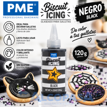 GLASEADO PARA GALLETAS PME NEGRO (BOTE 120g)
