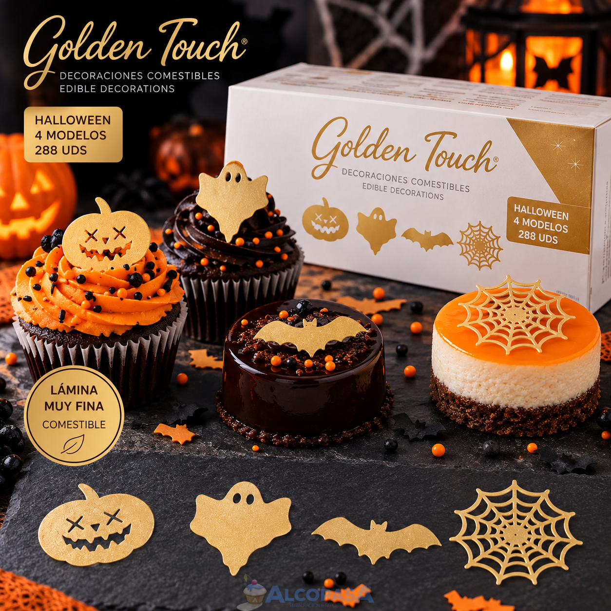 GOLDEN TOUCH HALLOWEEN 4 MODELOS (CAJA 288Uds)