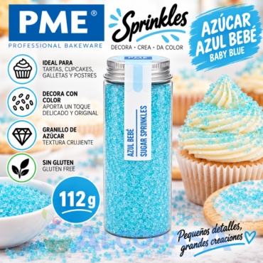 GRANILLO DE AZÚCAR PME AZUL BEBE (BOTE 112g)