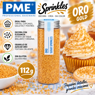 GRANILLO DE AZÚCAR PME ORO (BOTE 112g)