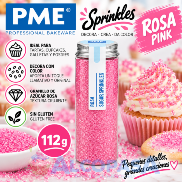 GRANILLO DE AZÚCAR PME ROSA FUCSIA (BOTE 112g)