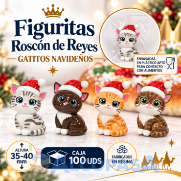 FIGURITAS ROSCÓN "GATO NAVIDEÑO" 719 (CAJA 100Uds)