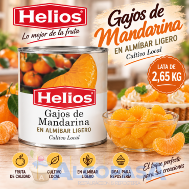 MANDARINAS EN GAJOS EN ALMÍBAR LIGERO(LATA 2.65kg)